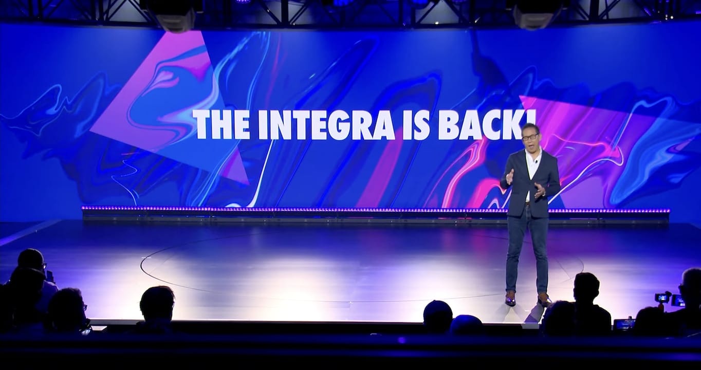 Jon Ikeda, VP and Acura Brand Officer annoucing new Integra