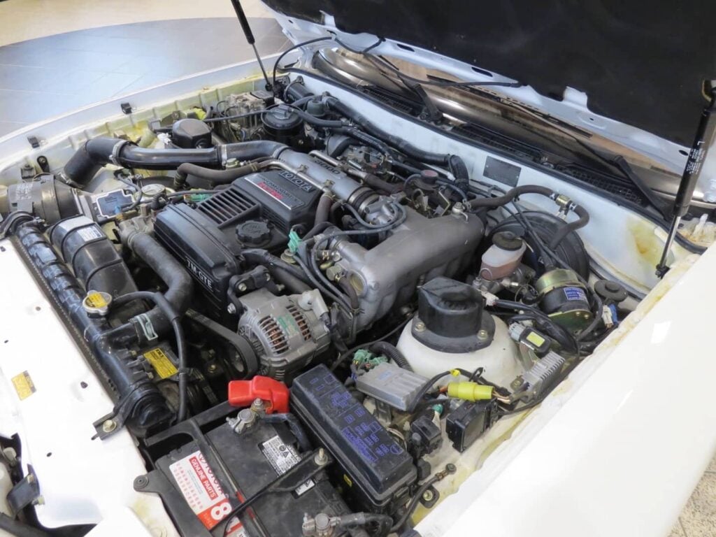 Engine from a Toyota Supra auction car