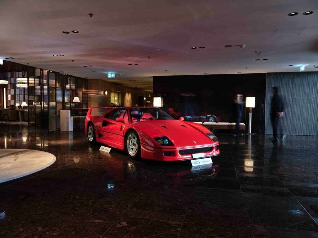 Ferrari F40 on display at RM Sotheby's Zurich